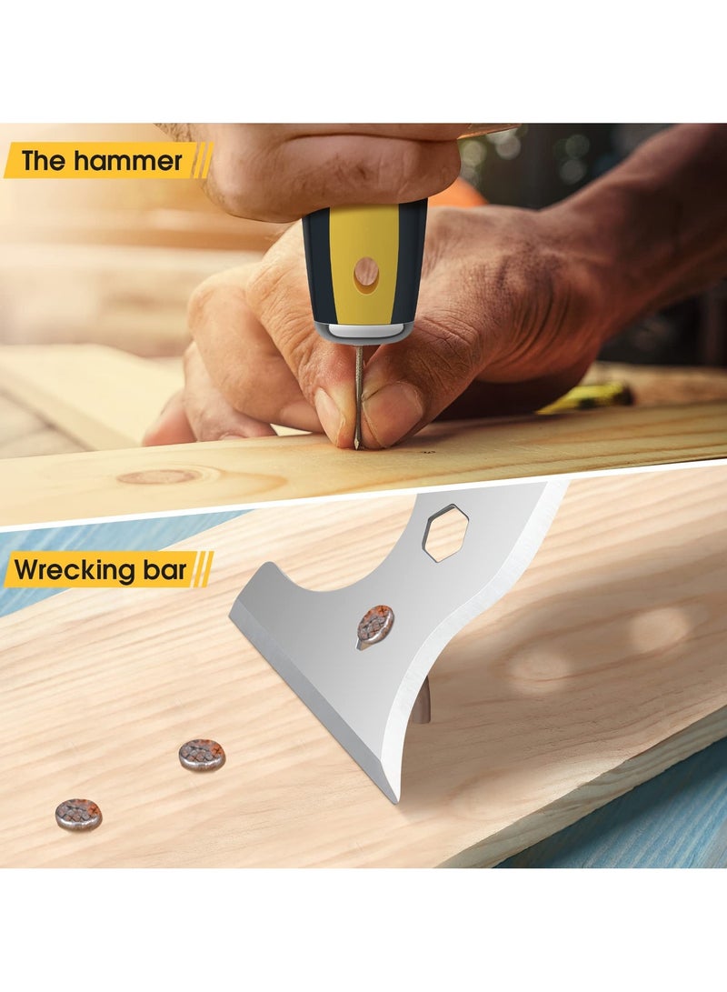 13-in-1 Stainless Steel Multifunctional Scraper Tool for Painters, Includes Paint Roller, Straight & Curved Scrapers, Taping Knife & Hammer End for Versatile Painting Projects  - Image 5