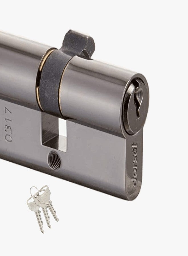 Dorset Euro Profile Cylinder Lock for Main Doors | 60mm Lock Cylinder with Both Side Key Operation | Silver Satin Finish | Cylinder with 3 Keys | 10-Year Warranty, Fits 32-38mm Doors - CL200SS - Image 3