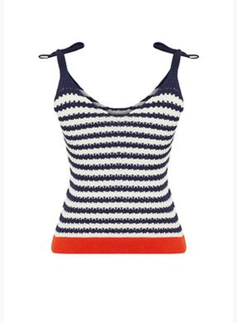 trendyol Navy Blue Knitwear Blouse TWOSS24BZ00264