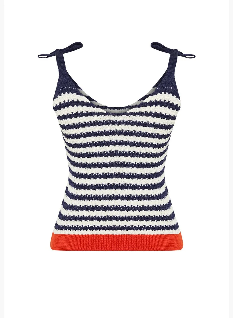 trendyol Navy Blue Knitwear Blouse TWOSS24BZ00264