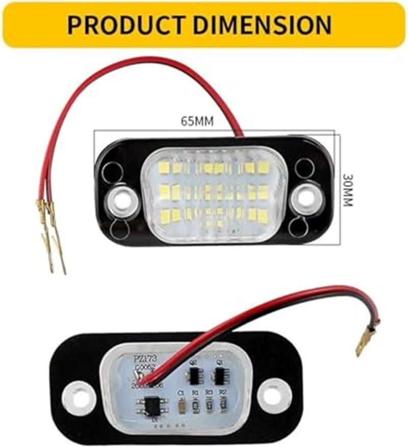 Wivplex 2Pcs Error Free White License Plate Lights - Image 3