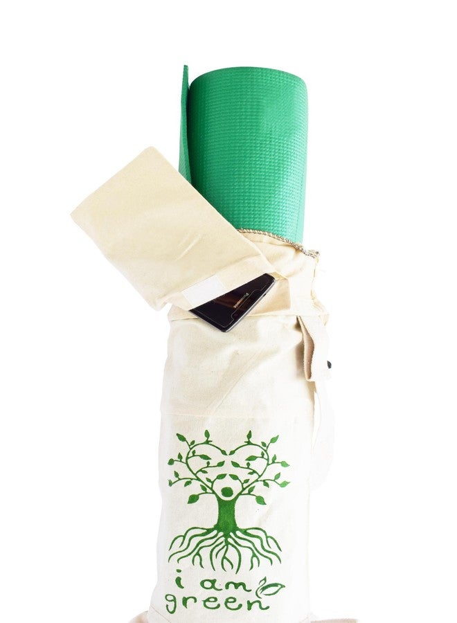 Active Elements 100% Natural Cotton unprocessed Green Environment Friendly Yoga Mat Cover Size: 7” x 28 inch (1) - Image 1