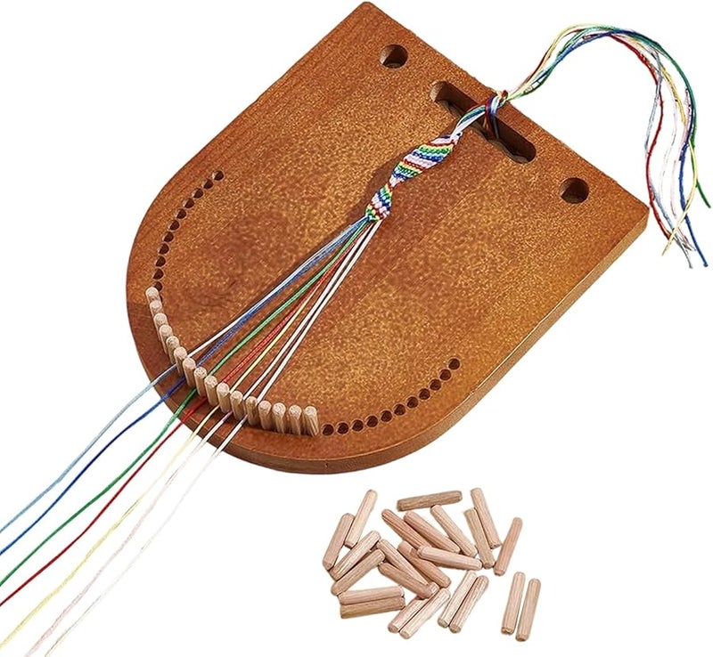 طقم صنع أساور الصداقة الخشبية للأطفال والنساء، حرف يدوية ومجوهرات مصنوعة يدويًا - Image 2