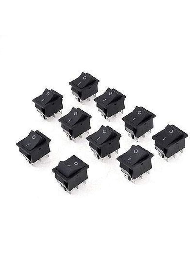 DPDT Rocker Switch 10 Pcs AC 250V 15A 6 Terminals On Off Boat Switch - Image 2