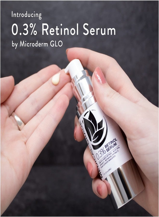 Microderm GLO - Age Defying 0.3% Retinol Serum, Anti-Aging Dark Spot Remover for Face, Fine Lines & Wrinkle Pore Minimizer, with Vitamin E & Natural Botanicals, 1 Oz Bottle - Image 2