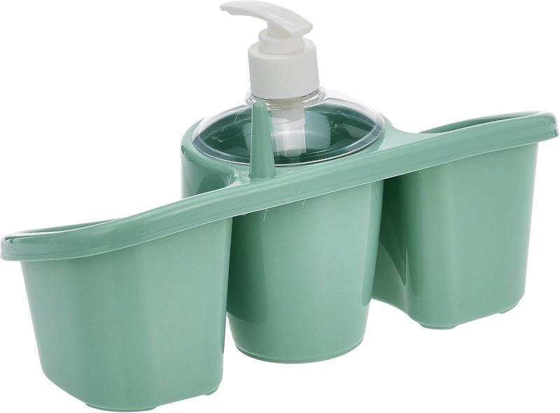 PlasticForte Plastic Forte 3 In 1 Soap Dispensing and Sponge Holder - 250ml - Image 3