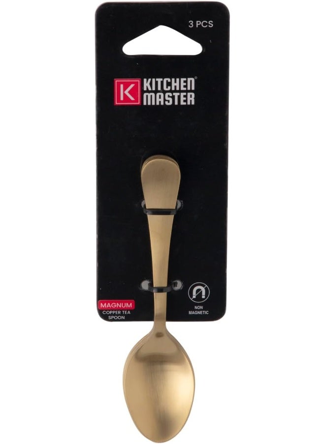 Kitchen master KITCHEN MASTER COPPER TEA SPOON 3PC PACK - MAGNUM  - Image 1