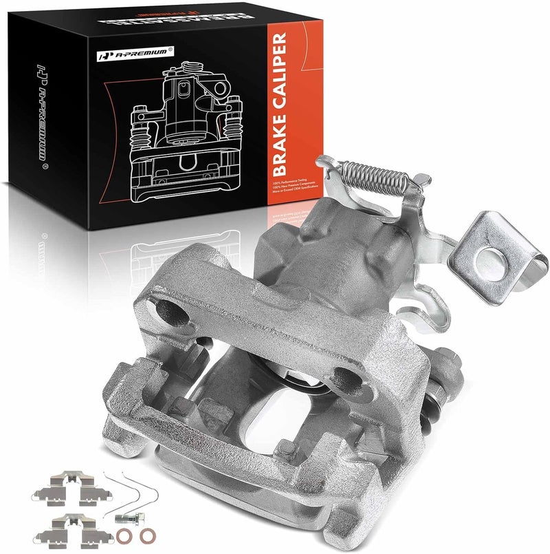A-Premium Disc Brake Caliper Assembly with Bracket for Toyota Prius 2010-2015 Rear Passenger Side - Image 1