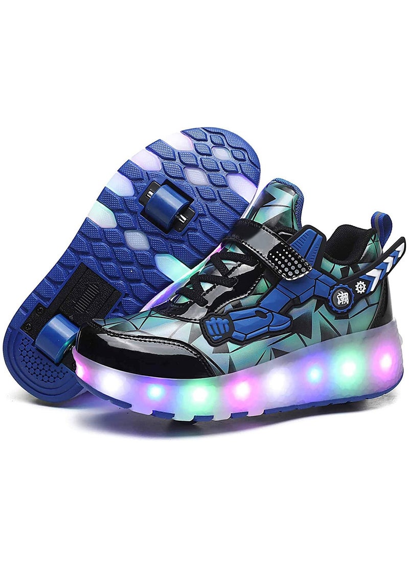 Sharpdo - Rechargeable Children's Boys and Girls Roller Skates Light Skating Wheel Shoes - Image 1