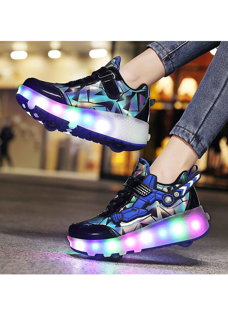 Sharpdo - Rechargeable Children's Boys and Girls Roller Skates Light Skating Wheel Shoes - Image 1