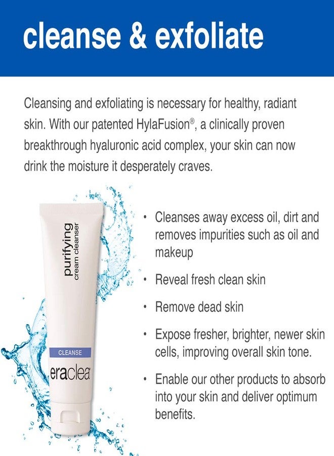 eraclea Purifying Cream Cleanser, Gentle Skin Cleanser, Facial Cleanser with Hyaluronic Acid, Hydrating Face Wash, Face Cleanser for Dry Skin (4 fl oz) - Image 5