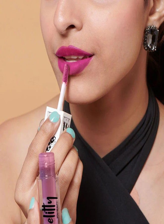 Elitty Liquid Matte Lipstick | Transfer proof, Smudgeproof & Lightweight | Just A Girl (Mauve)- 4 ML - Image 4