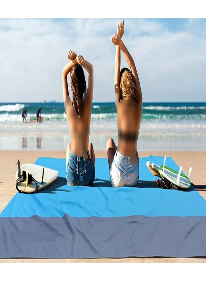 Sand free beach mat 200 × 210cm quick drying tear resistant nylon compact outdoor blanket travel camping hiking best proof picnic - Image 5