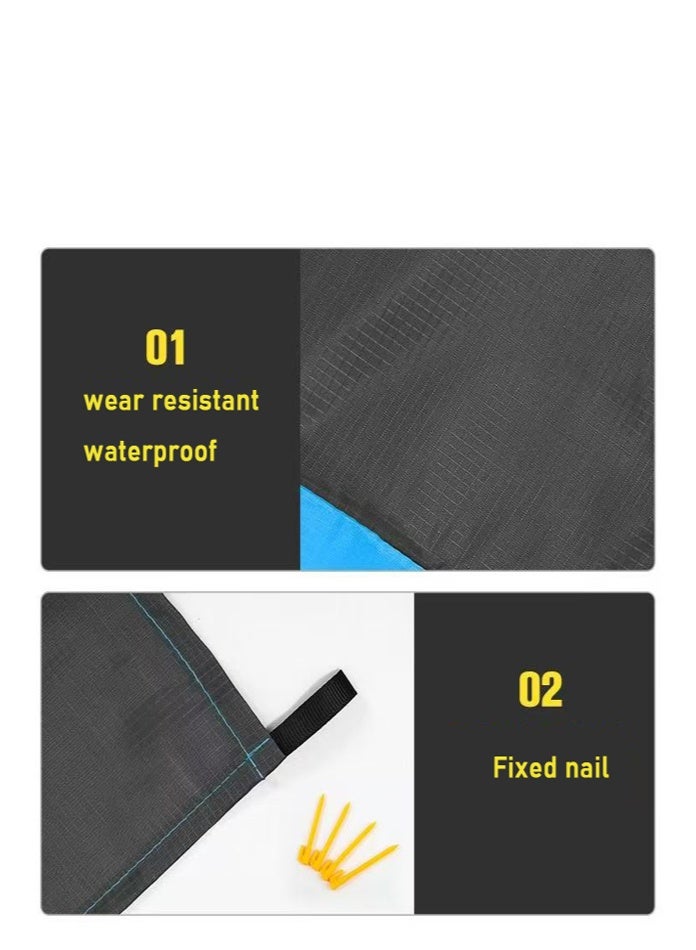 Sand free beach mat 200 × 210cm quick drying tear resistant nylon compact outdoor blanket travel camping hiking best proof picnic - Image 3