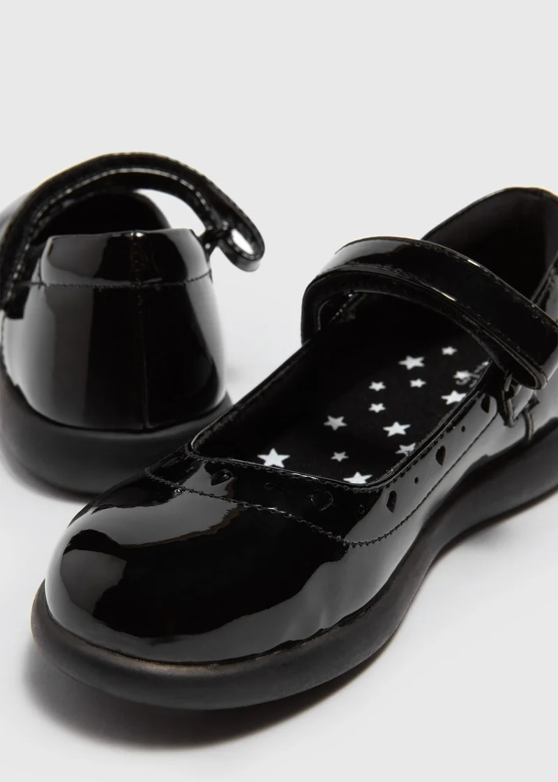 Matalan Girls Black Patent Mary Jane School Shoes