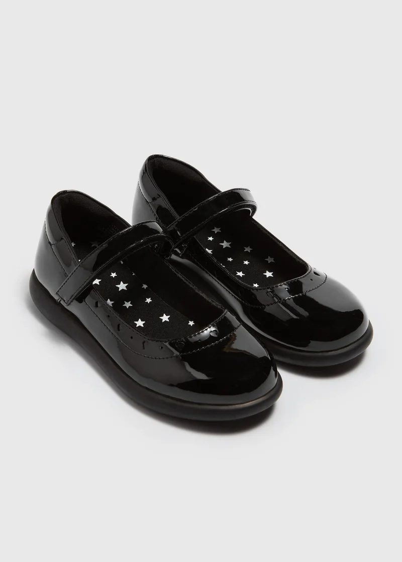 Matalan Girls Black Patent Mary Jane School Shoes