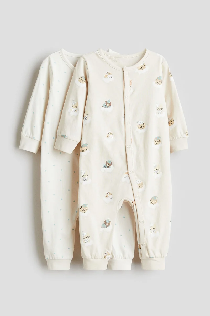 H&M 2-pack patterned cotton pyjamas