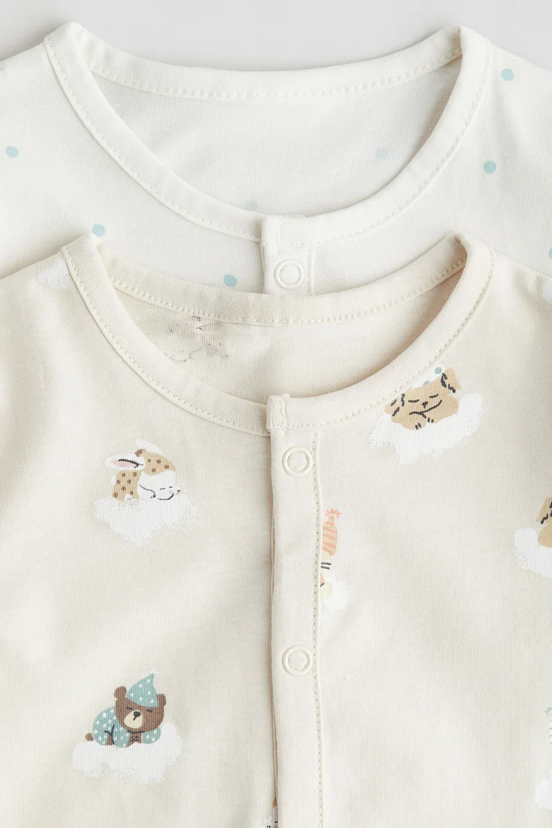 H&M 2-pack patterned cotton pyjamas