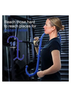 Trigger Point Massage Trigger Point Cane, Body Deep Tissue, Handheld Back, Neck, Shoulder, Leg and Feet Massager Rod, Muscle Release Tool Self Massage Hook Cane for Women & Men, Blue  - Image 2