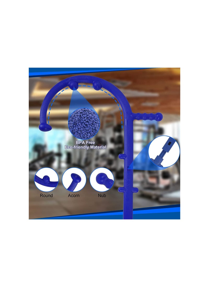 Trigger Point Massage Trigger Point Cane, Body Deep Tissue, Handheld Back, Neck, Shoulder, Leg and Feet Massager Rod, Muscle Release Tool Self Massage Hook Cane for Women & Men, Blue  - Image 3