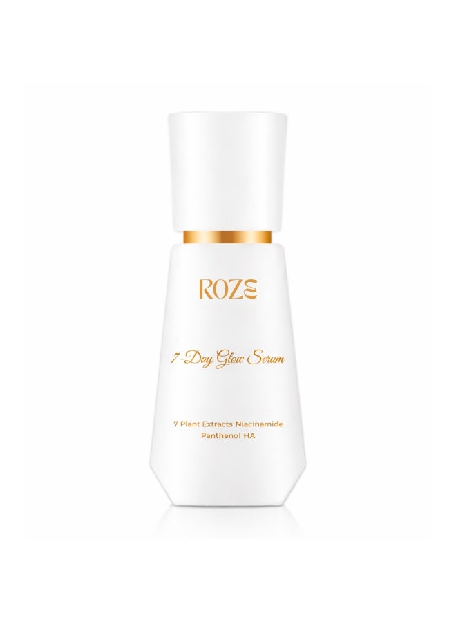 Roze 7 Day Glow Serum | Plumper, Bouncier Clear skin Powered by Plant Extracts | 40ml - Image 1