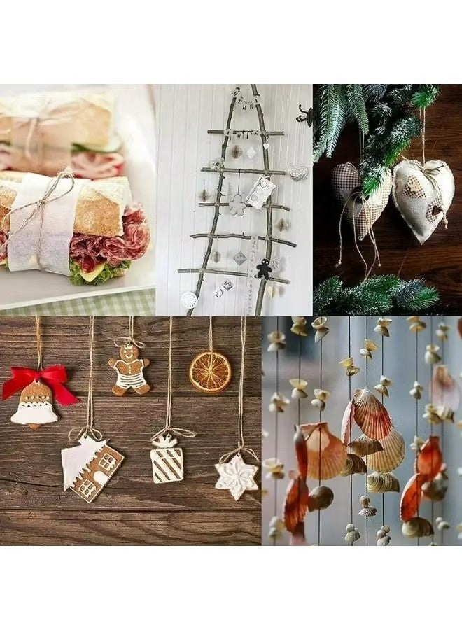 100 M Cooking Twine, Strong Food Safe Cotton Wraps String for Tying Meat, Baking, DIY Crafts, Gifts Making Sausage Packaging Decoration Macrame Cord Thickness 1.5MM - Image 2