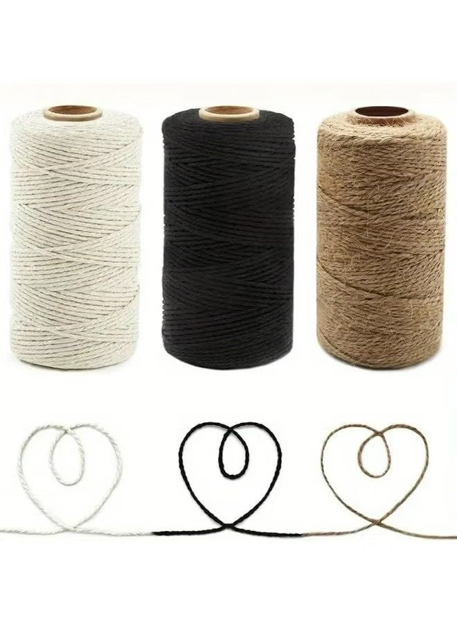 100 M Cooking Twine, Strong Food Safe Cotton Wraps String for Tying Meat, Baking, DIY Crafts, Gifts Making Sausage Packaging Decoration Macrame Cord Thickness 1.5MM - Image 5