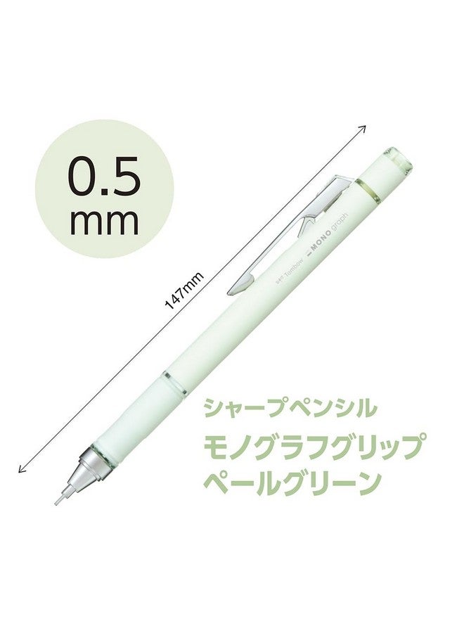 Tombow Mechanical Pencil, 0.5Mm, Mono Monograph Grip (Soft Fit Grip For Anti-Fatigue), Pale Green Dpa-152F - Image 2