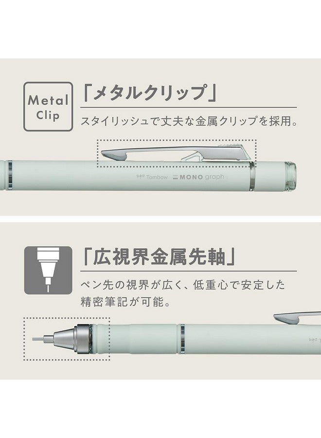 Tombow Mechanical Pencil, 0.5Mm, Mono Monograph Grip (Soft Fit Grip For Anti-Fatigue), Pale Green Dpa-152F - Image 5