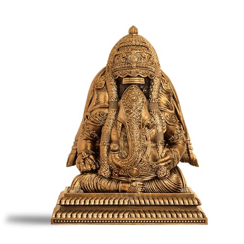 SILAII Pillayarpatti Karpaga Vinayagar Idol – Sacred Wish-Granting Ganesha Murti Showpiece & Statue for Home Decor, Pooja Room, House Warming Gifts (Antique Bronze, 6 INCHES) - Image 1