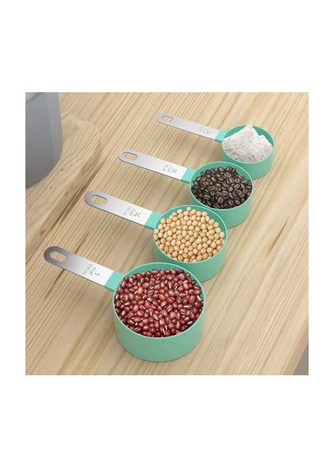 Spaceshoop Measuring Cups and Spoons Set, 8 Piece, with Stainless Steel Handles  - Image 4