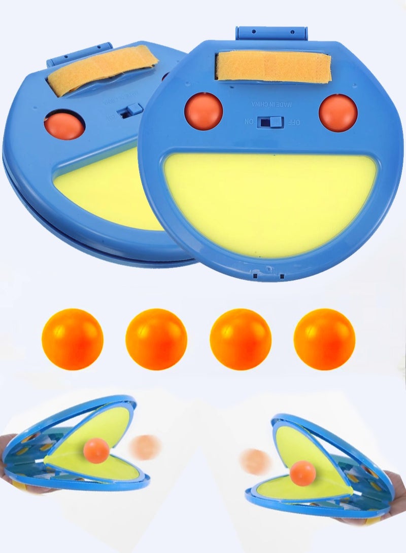 6PCToss and Catch Game Set, 2 catches rackets and 4 balls，Indoor Ball Catch Toy For Kids, Funny Grip Throwing Game Toy, Interactive Children Ball Catcher Set, Garden Games for Family Party Yard Home  - Image 1