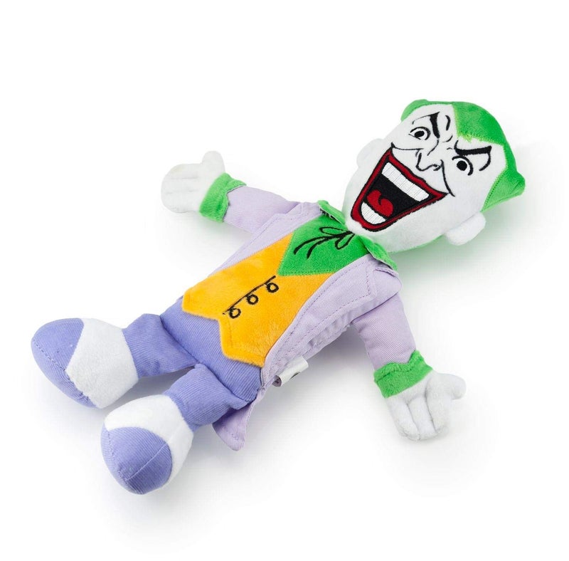 DC Comics Plush Joker Squeaky Dog Chew Toy - Light to Moderate Chewing Dog Toy  13 Inches  by Crowded Coop - Image 4