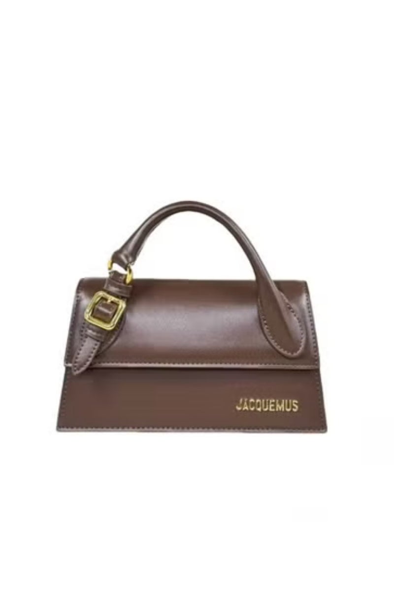 JACQUEMUS Le Chiquito Long Handbag Tote Bag Leather Flap Long With Crossbody Strap - Image 1