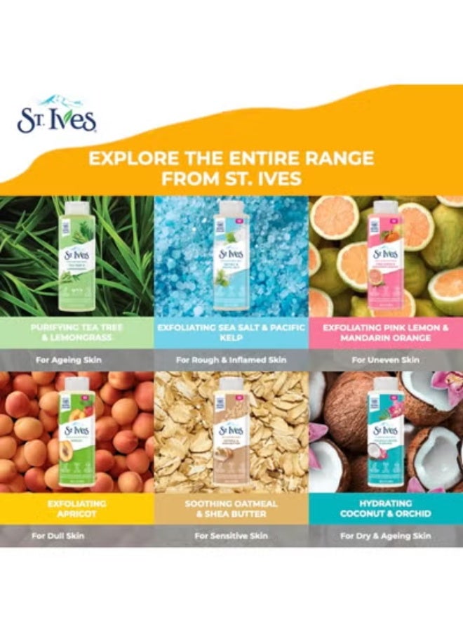 ST. Ives Refreshing Rose Water & Aloe Vera Body Wash| 100% Natural Exfoliants| Organic Shower Gel for Smooth & Clear Skin| Paraben-Free & Cruelty-Free| Dermatologically Tested| 400ml - Image 4