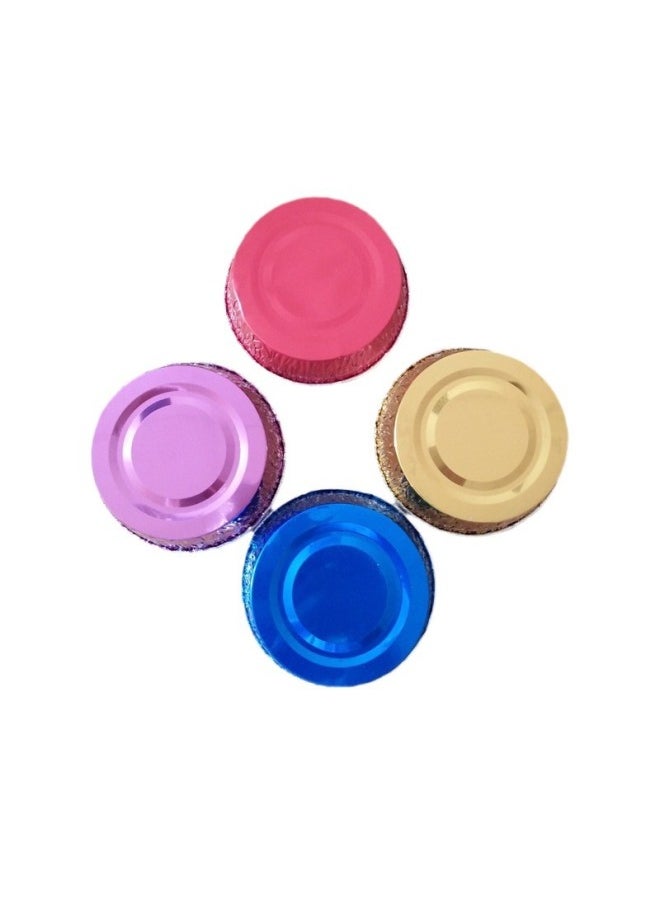 Generic Supply 50g 60g 80g 90g Silver Aluminum Foil Mooncake Holder Mid-autumn Meat Floss Fruit Flavor Mooncake Mold In Stock-Specifications:71*25mm-Color:Silver  - Image 5