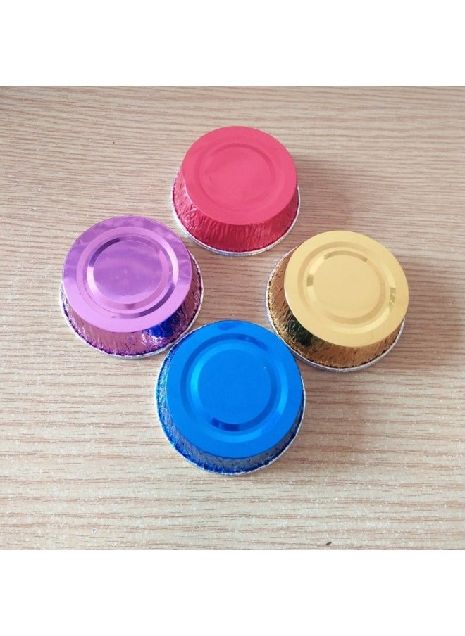 Generic Supply 50g 60g 80g 90g Silver Aluminum Foil Mooncake Holder Mid-autumn Meat Floss Fruit Flavor Mooncake Mold In Stock-Specifications:71*25mm-Color:Silver  - Image 2