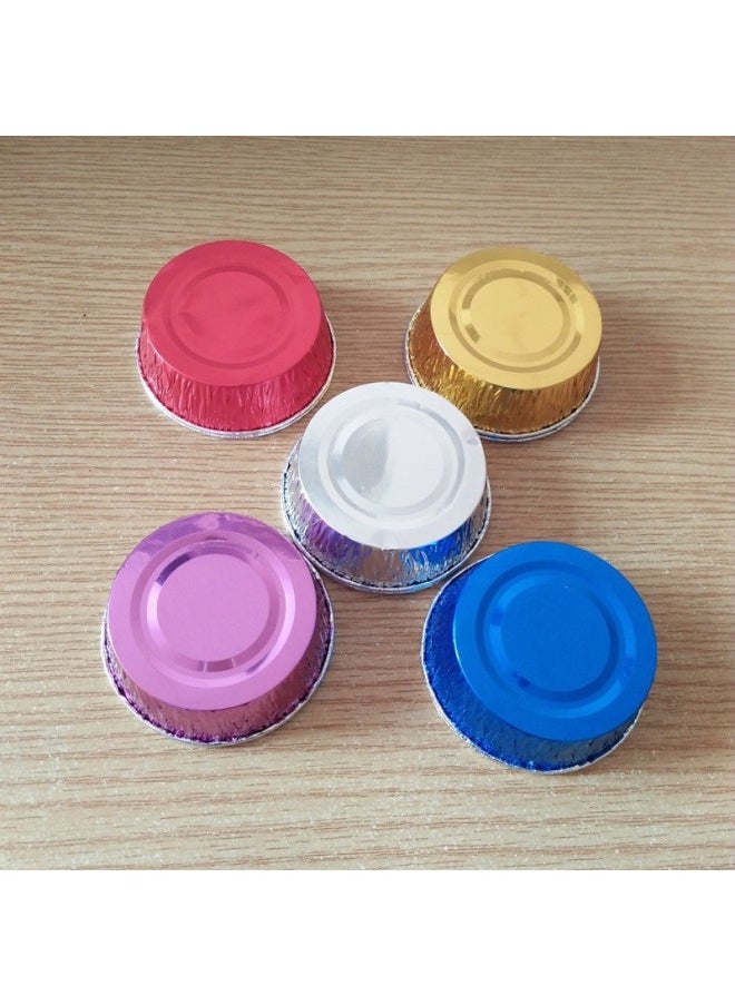 Generic Supply 50g 60g 80g 90g Silver Aluminum Foil Mooncake Holder Mid-autumn Meat Floss Fruit Flavor Mooncake Mold In Stock-Specifications:71*25mm-Color:Silver  - Image 3