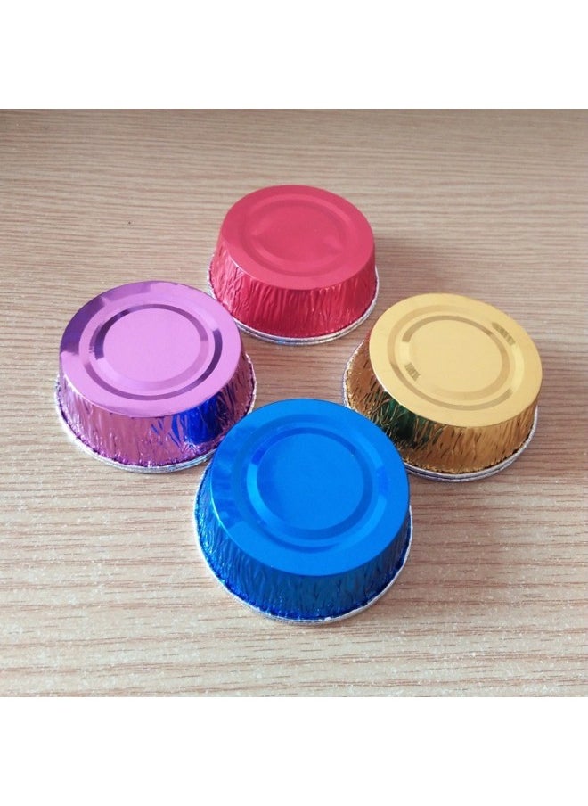 Generic Supply 50g 60g 80g 90g Silver Aluminum Foil Mooncake Holder Mid-autumn Meat Floss Fruit Flavor Mooncake Mold In Stock-Specifications:71*25mm-Color:Silver  - Image 1