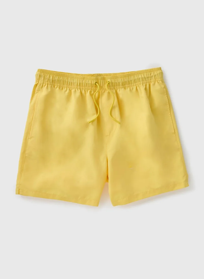 Matalan Yellow Regular Swim Shorts