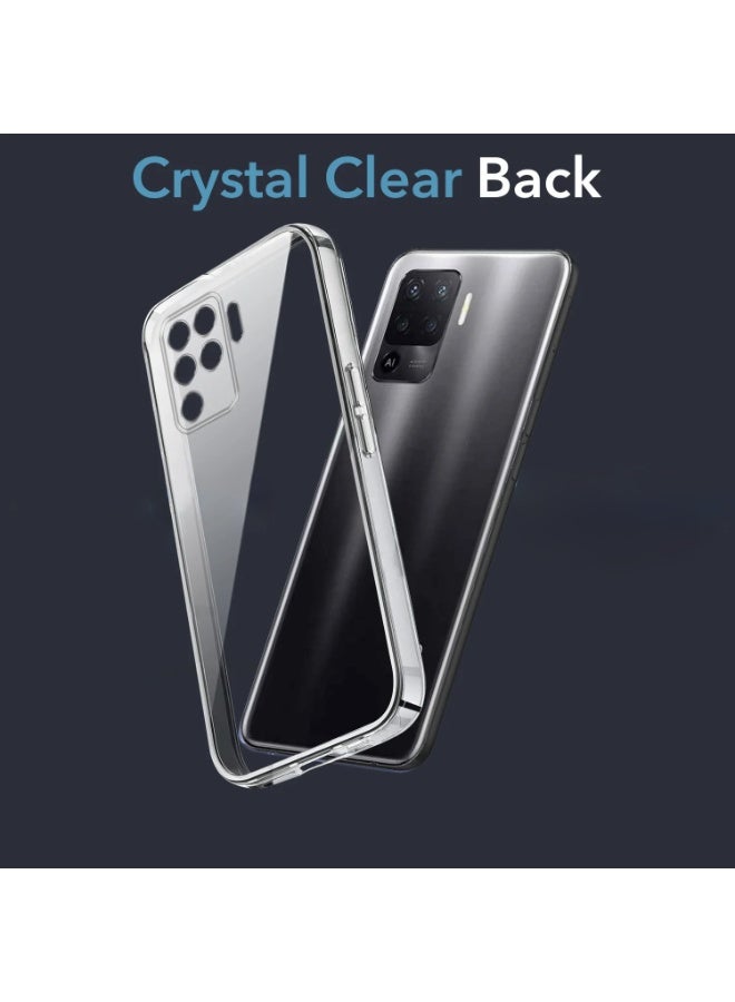 جراب متوافق مع Oppo Reno 5 Lite / Oppo A94 4G / Oppo F19 Pro / Reno 5F؛ جراب شفاف ومرن من مادة TPU (سيليكون ناعم) مقاوم للخدش، يوفر حماية للكاميرا - شفاف. - Image 1