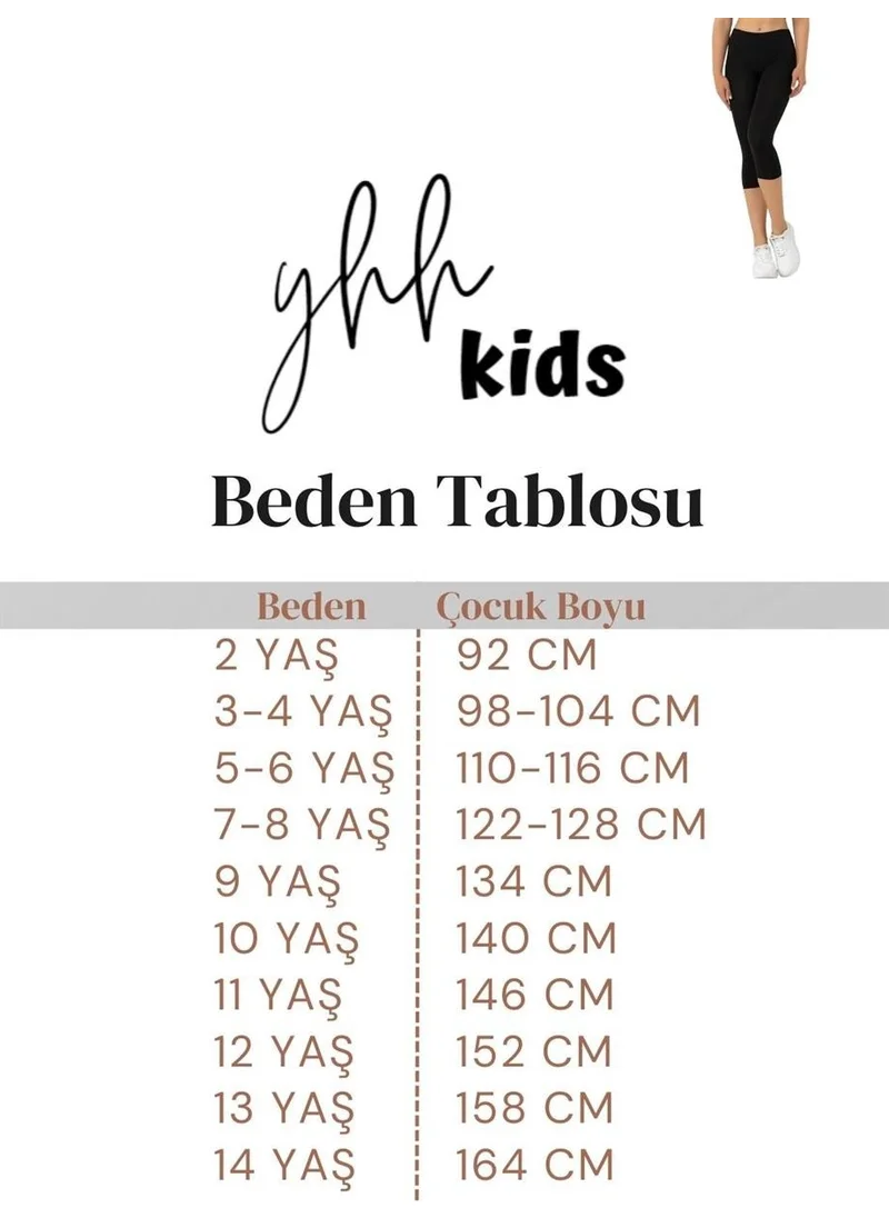 Yhh Kids Cotton Capri Boy Tights Black