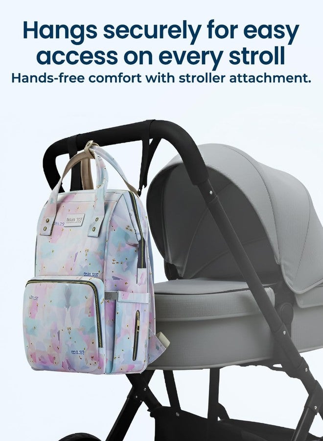 POLKA TOTS Multifunctional Diaper Bag for Mothers for Travel, Large Capacity Waterproof Backpack with 17+ Pockets, Insulated Pockets, Changing Mat & Matching Pouch, Best Baby Shower Gift for Mom to Be - Image 3