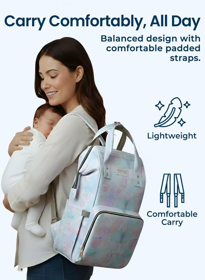 POLKA TOTS Multifunctional Diaper Bag for Mothers for Travel, Large Capacity Waterproof Backpack with 17+ Pockets, Insulated Pockets, Changing Mat & Matching Pouch, Best Baby Shower Gift for Mom to Be - Image 5