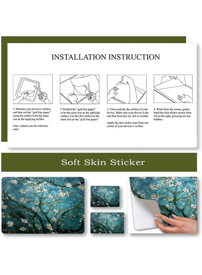Home Trove ToLuLu Laptop Skin Sticker Decal, 12" 13" 13.3" 14" 15" 15.4" 15.6 inch Vinyl Cover Art Protector Notebook PC (Free 2 Wrist Pad Included), Decorative Waterproof Removable, Van Gogh Painting - Image 5