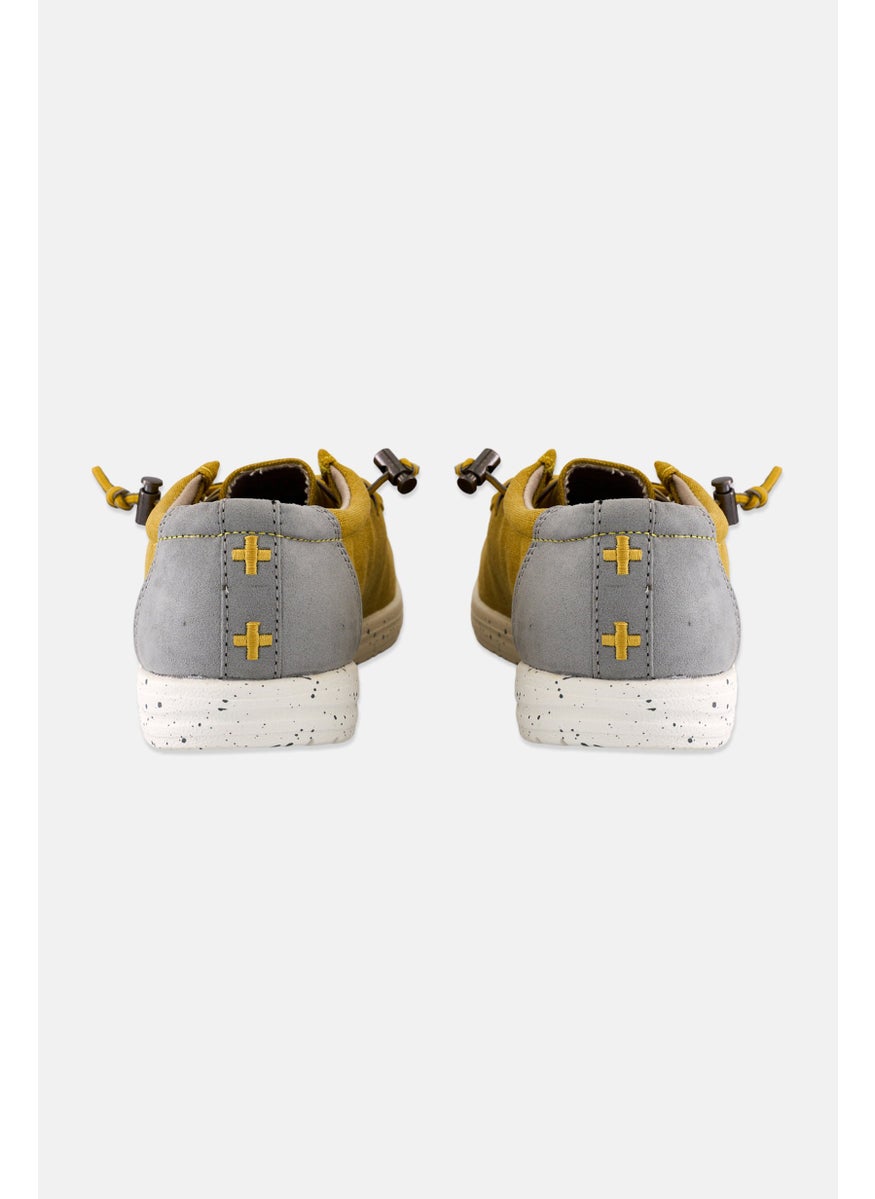 Sun Stone Men Brian Lace Up Casual Shoes,  Mustard Combo  - Image 2