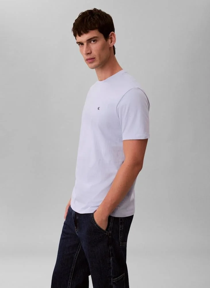 Calvin Klein Jeans  Monogram Embroidery T-Shirt for Men | Best Price UAE