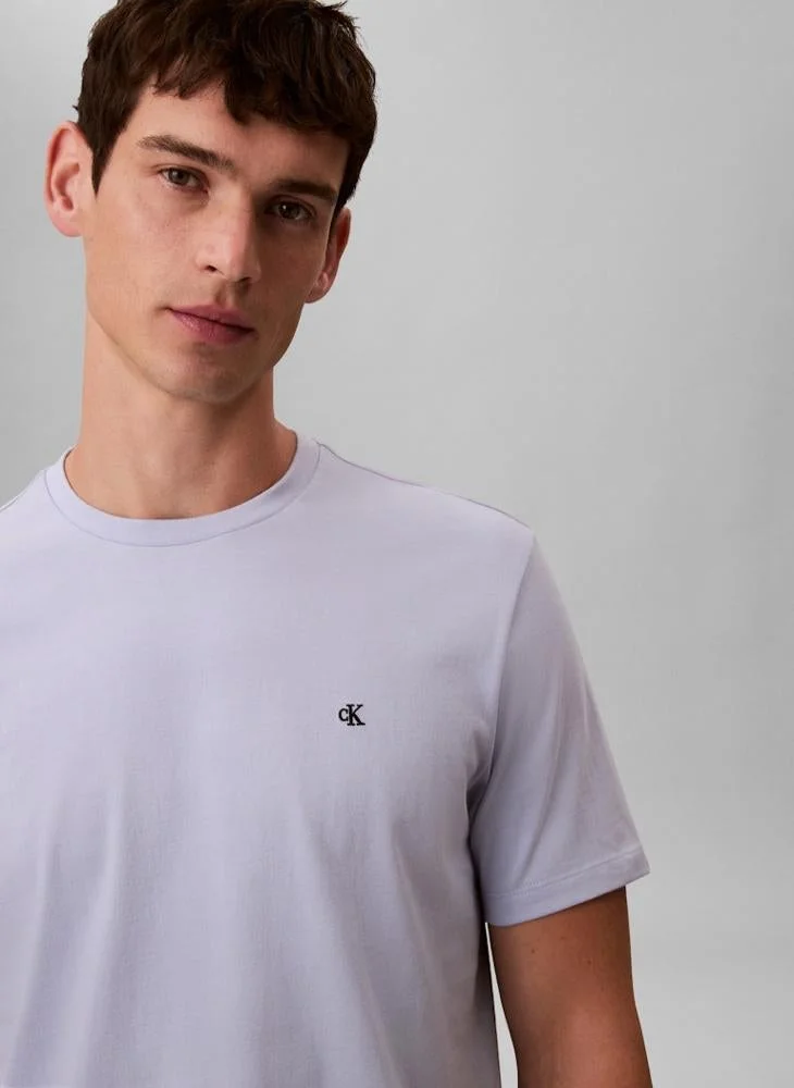 Calvin Klein Jeans  Monogram Embroidery T-Shirt for Men | Best Price UAE