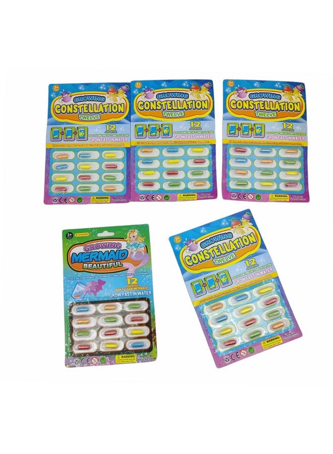 فنبلاست ألعاب كبسولات سحرية للحيوانات من فن بلاست، مصنوعة من رغوة ناعمة لنمو الحيوانات - ٥ عبوات بأشكال مختلفة (متعددة الألوان) - Image 1