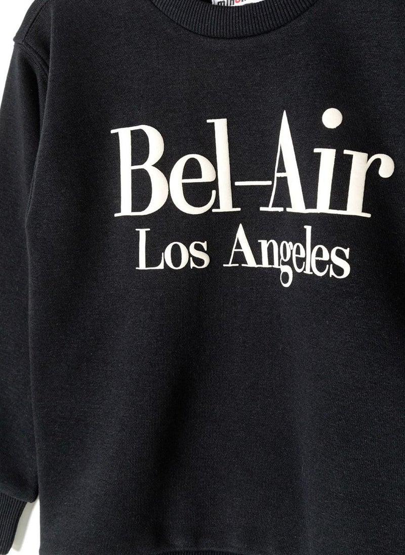 MINOTI Boys Crew Sweatshirt with Print - Image 4